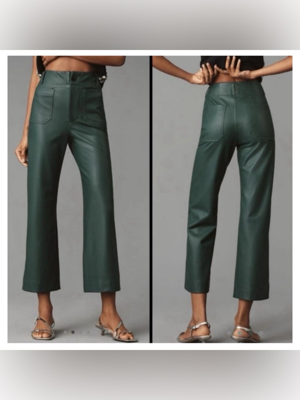 Maeve The Colette Cropped Vegan Leather Pants